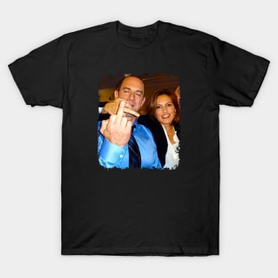 Vintage Elliot Stabler And Olivia Benson Middle Finger T-Shirt